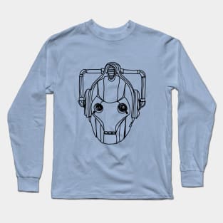 Bad Line Art Cyberman Long Sleeve T-Shirt